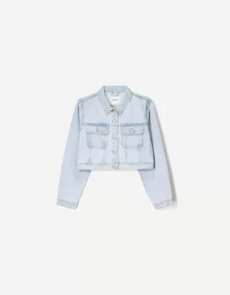 Cropped jeansjacka