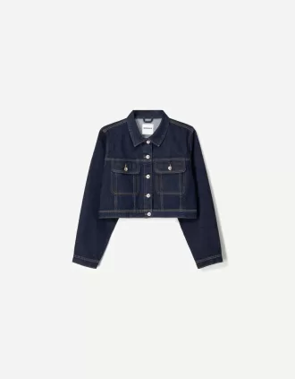 Cropped jeansjacka
