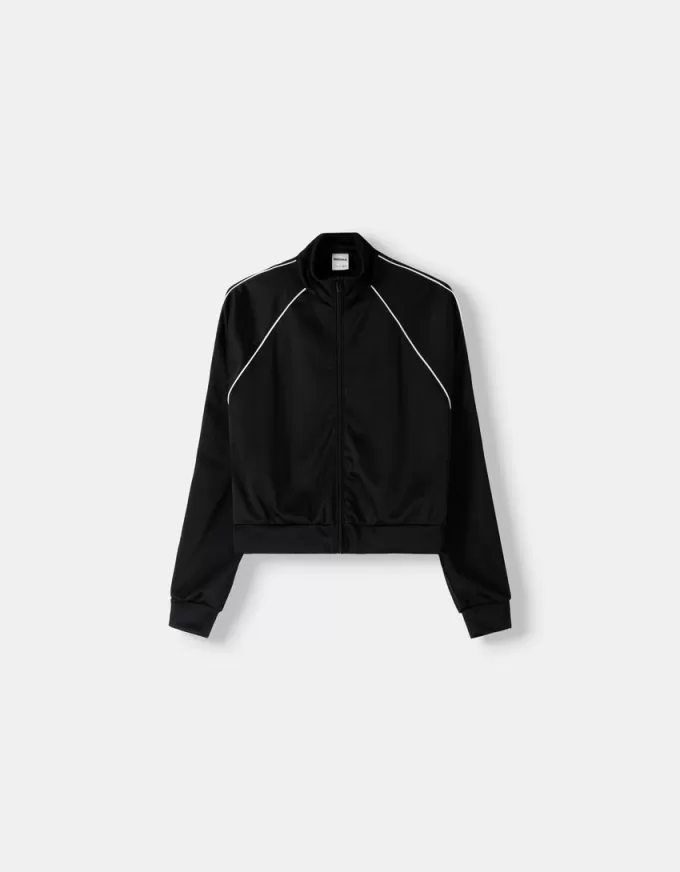 Cropped sweatshirt med dragkedja Cropped sweatshirt med dragkedja