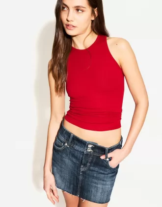 Denim skort