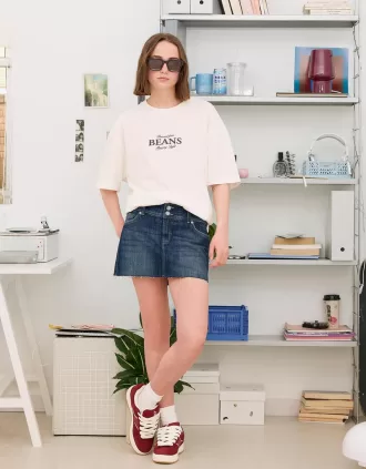 Denim skort