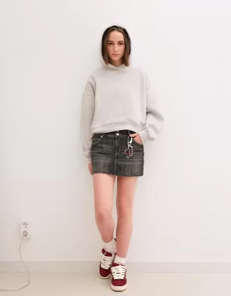 Denim skort