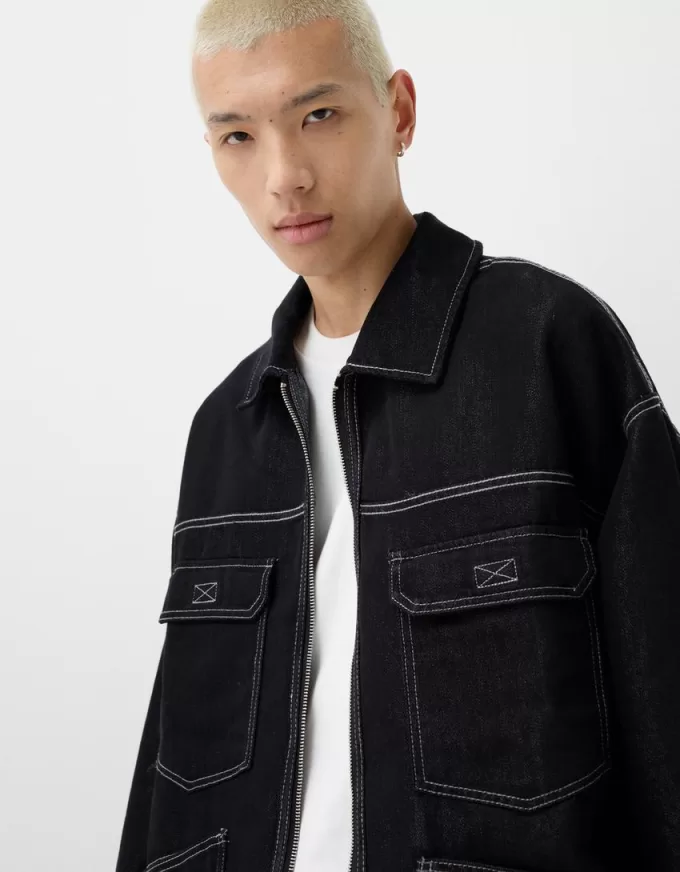Denimjacka i kontrast Denimjacka i kontrast