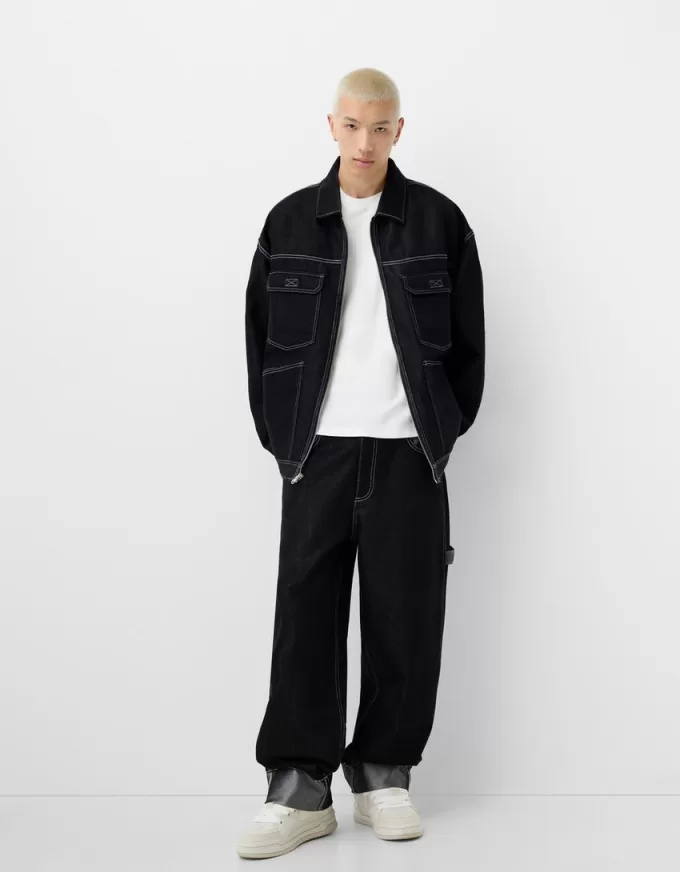 Denimjacka i kontrast Denimjacka i kontrast