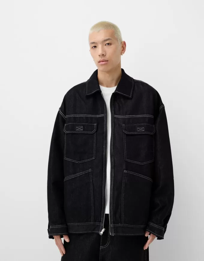 Denimjacka i kontrast Denimjacka i kontrast