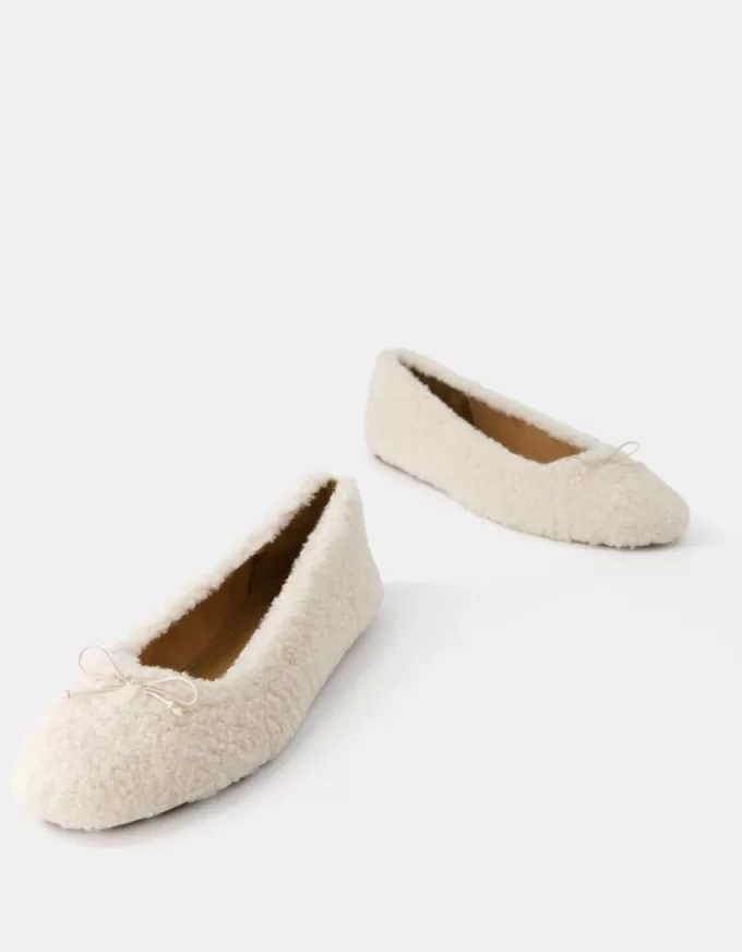 Faux shearling ballerinas Faux shearling ballerinas