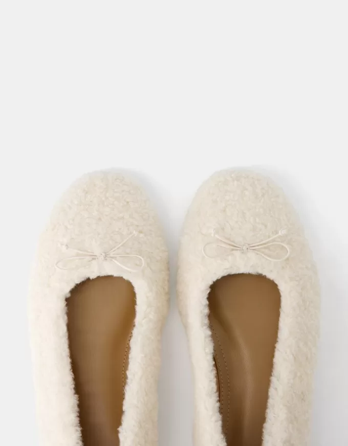 Faux shearling ballerinas Faux shearling ballerinas