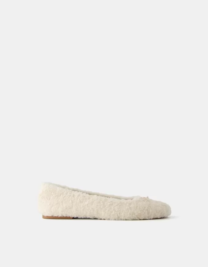 Faux shearling ballerinas Faux shearling ballerinas