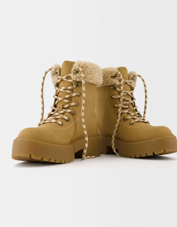 Faux shearling bergsstövlar Faux shearling bergsstövlar