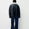 Faux shearling bikerjacka Faux shearling bikerjacka