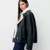 Faux shearling bikerjacka Faux shearling bikerjacka