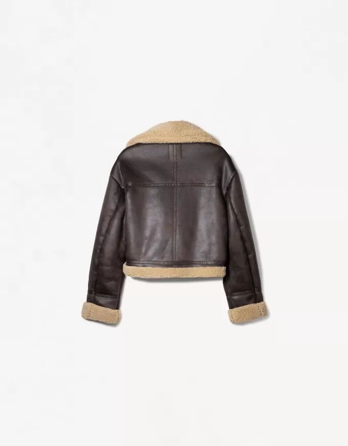 Faux shearling bikerjacka Faux shearling bikerjacka