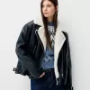 Faux shearling bikerjacka Faux shearling bikerjacka