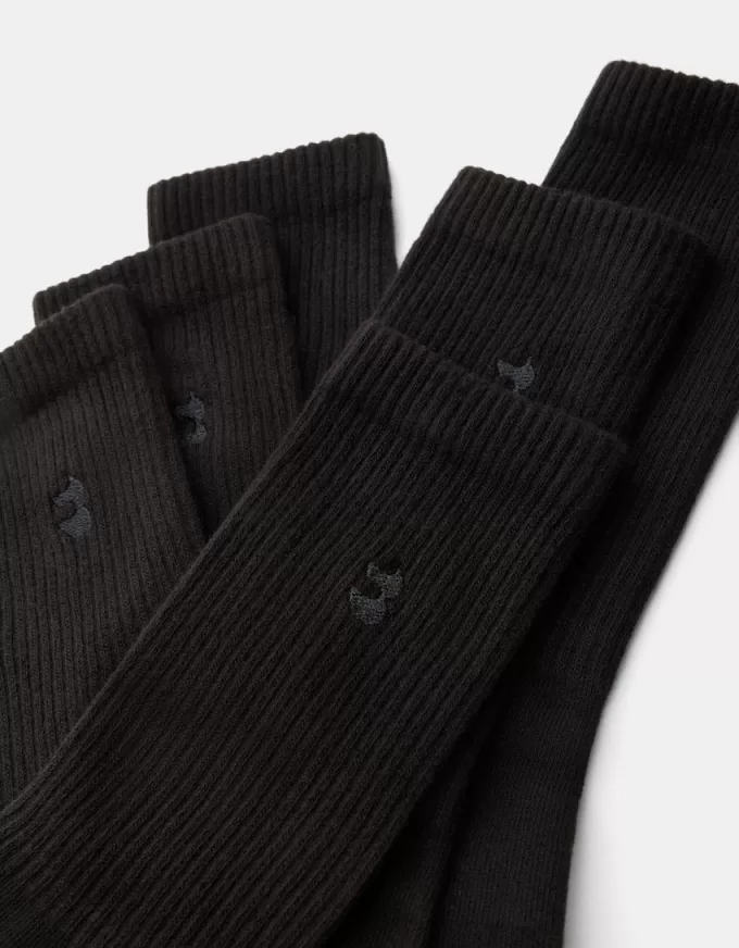Förpackning med 3 broderade strumpor Förpackning med 3 broderade strumpor