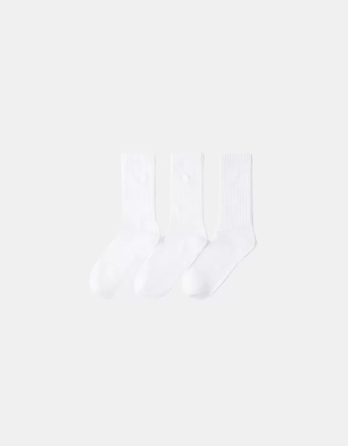 Förpackning med 3 broderade strumpor Förpackning med 3 broderade strumpor