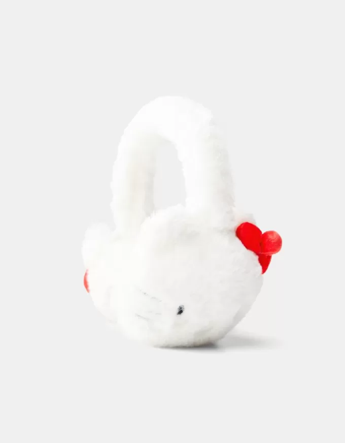 Fuskpäls Hello Kitty hörselkåpor