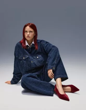 Fuskpäls-klack-klackskor med slingback