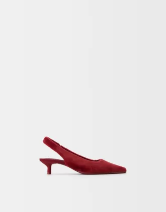Fuskpäls-klack-klackskor med slingback