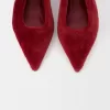 Fuskpäls-klack-klackskor med slingback Fuskpäls-klack-klackskor med slingback