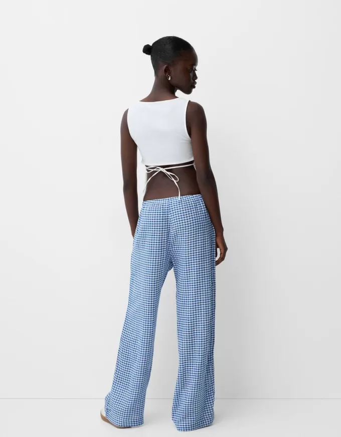 Gingham rutiga byxor