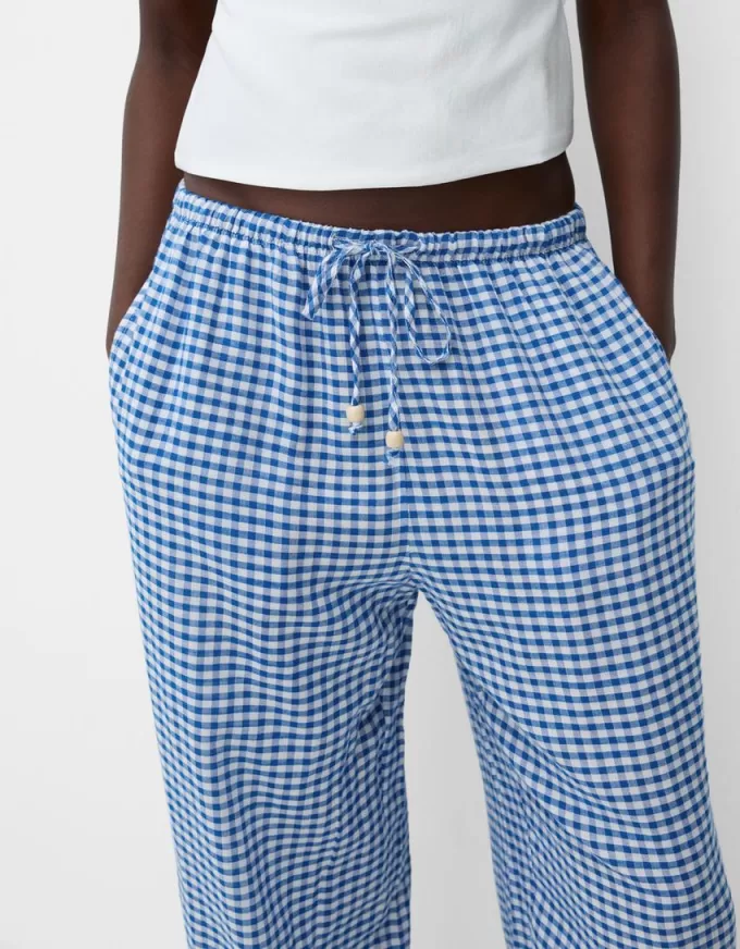 Gingham rutiga byxor