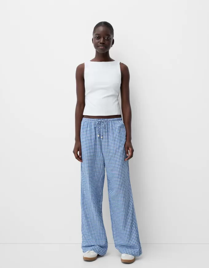 Gingham rutiga byxor
