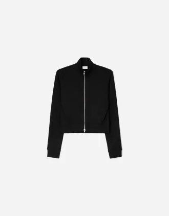 Höghalsad sweatshirt med dragkedja
