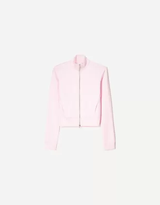Höghalsad sweatshirt med dragkedja