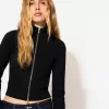 Höghalsad sweatshirt med dragkedja Höghalsad sweatshirt med dragkedja