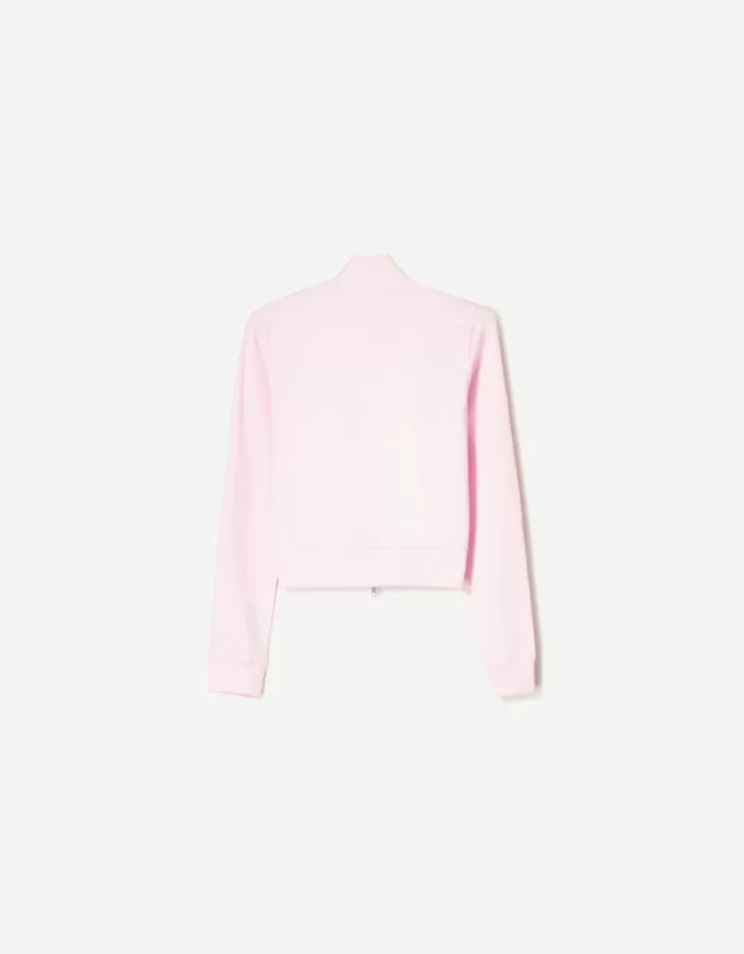 Höghalsad sweatshirt med dragkedja