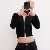 Höghalsad sweatshirt med dragkedja
