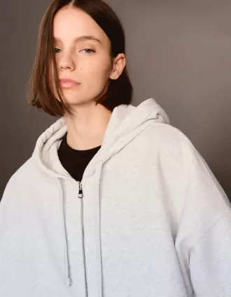 Hoodie med dragkedja