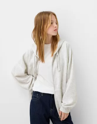 Hoodie med dragkedja