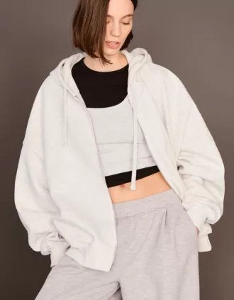 Hoodie med dragkedja