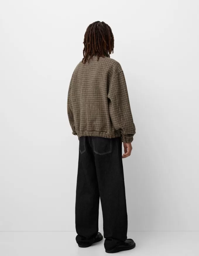 Houndstooth filt texturjacka Houndstooth filt texturjacka