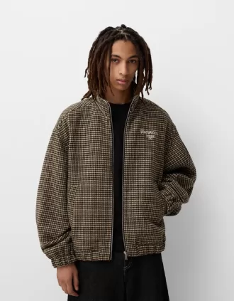 Houndstooth filt texturjacka