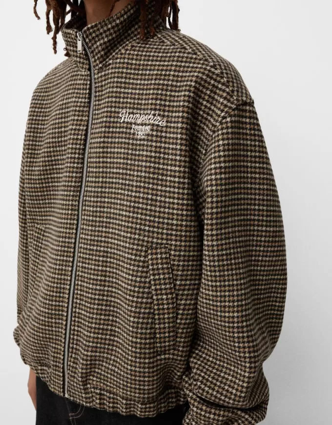 Houndstooth filt texturjacka Houndstooth filt texturjacka