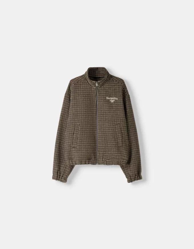 Houndstooth filt texturjacka Houndstooth filt texturjacka
