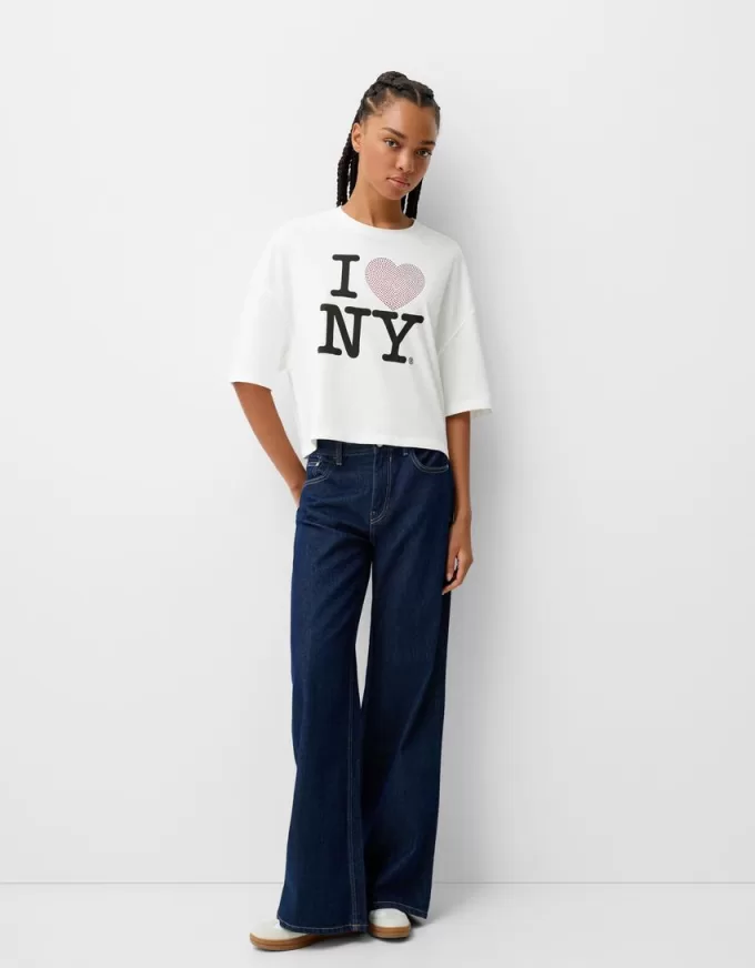 I Love New York T-shirt med mellanlånga ärmar I Love New York T-shirt med mellanlånga ärmar
