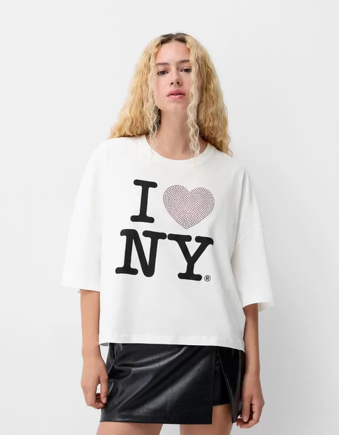 I Love New York T-shirt med mellanlånga ärmar I Love New York T-shirt med mellanlånga ärmar