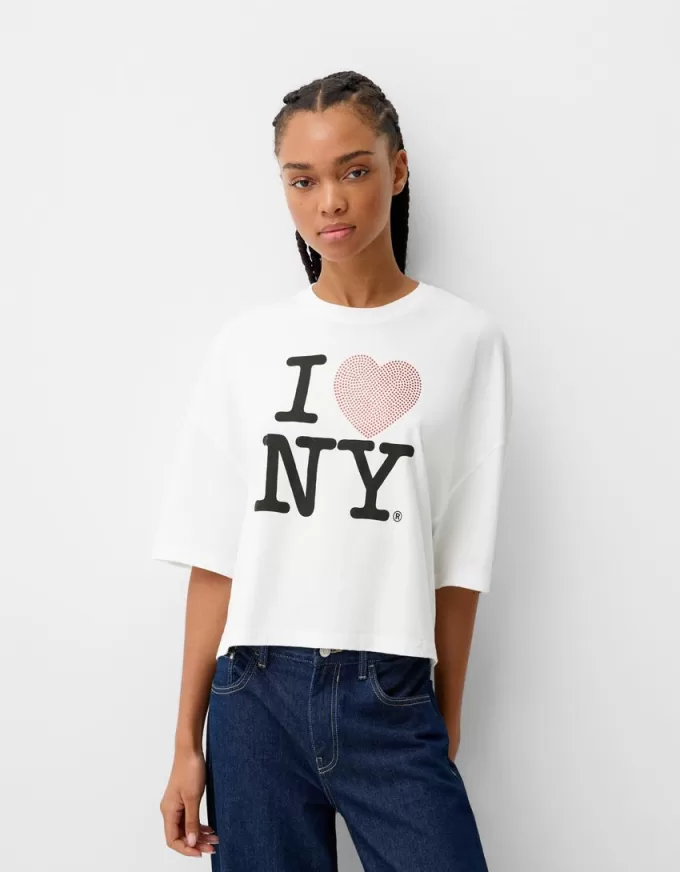 I Love New York T-shirt med mellanlånga ärmar I Love New York T-shirt med mellanlånga ärmar