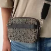 Jacquard crossbody-väska Jacquard crossbody-väska