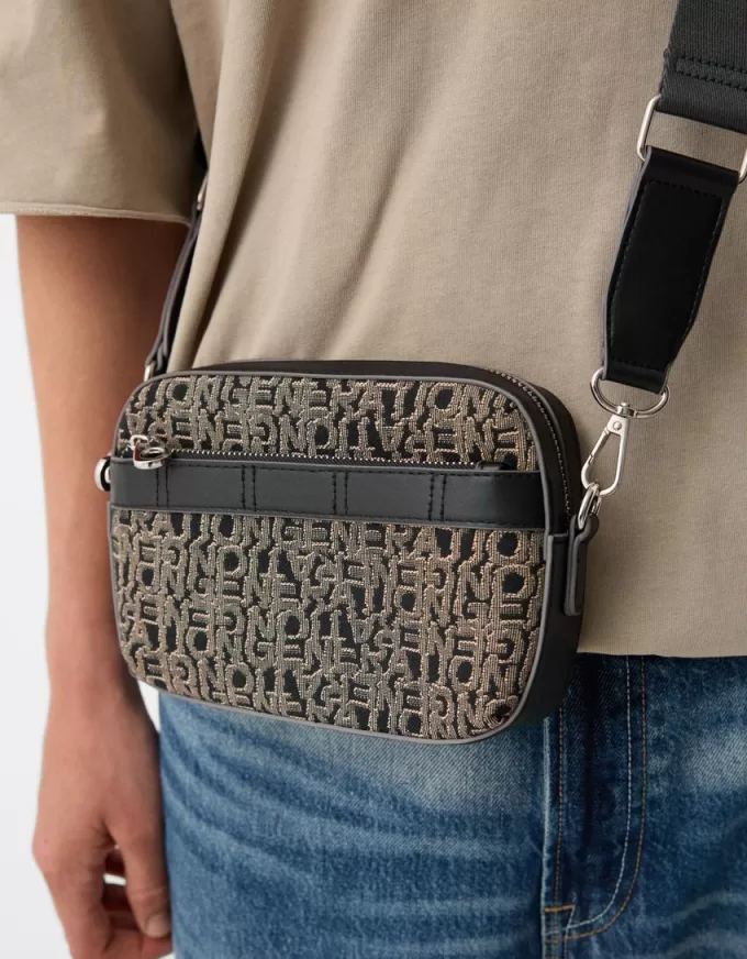 Jacquard crossbody-väska Jacquard crossbody-väska
