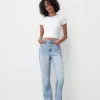 Jeans med rak passform vid ben Jeans med rak passform vid ben