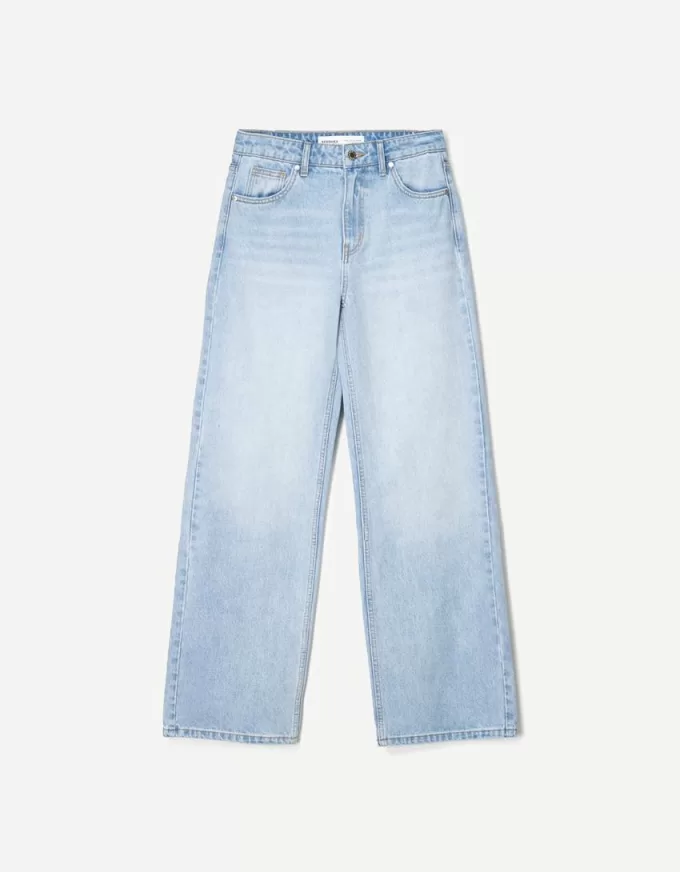 Jeans med rak passform vid ben Jeans med rak passform vid ben