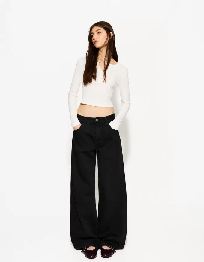 Jeans med vida ben Jeans med vida ben