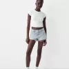 Jeansshorts med strass Jeansshorts med strass