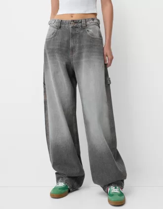 Justerbara carpenter-jeans med ballongpassform