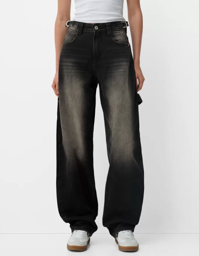 Justerbara carpenter-jeans med ballongpassform Justerbara carpenter-jeans med ballongpassform