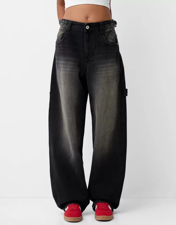 Justerbara carpenter-jeans med ballongpassform Justerbara carpenter-jeans med ballongpassform